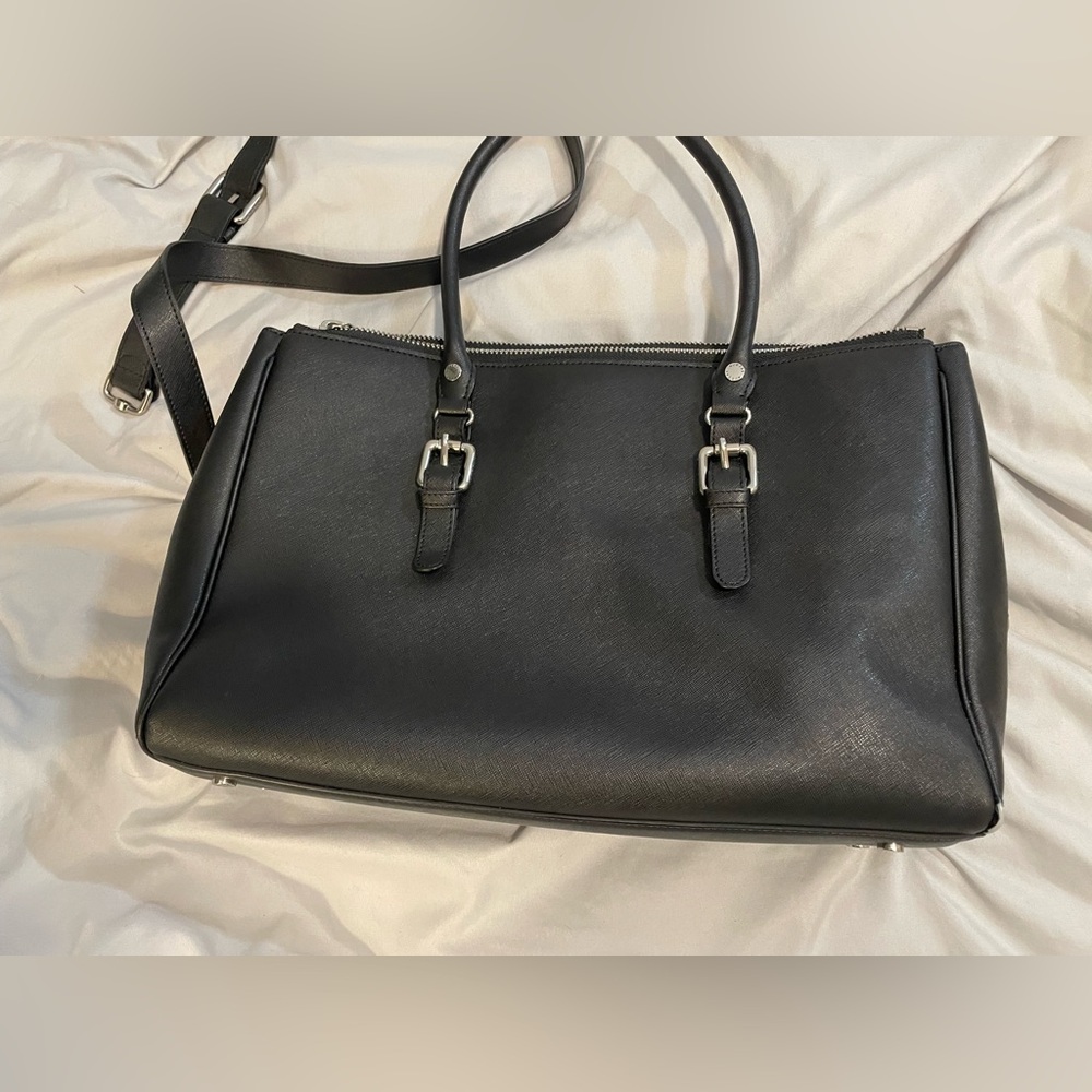 Rudsak Black Leather Satchel Purse With Handles and Shoulder Strap *read - Picture 7 of 11